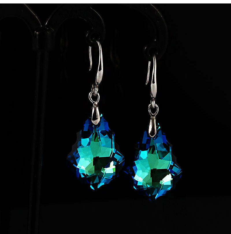 Ladies S925 Silver Needle Crystal Earrings Color 8a5ddebd 3cca 4a29 a771 2edcf129be70
