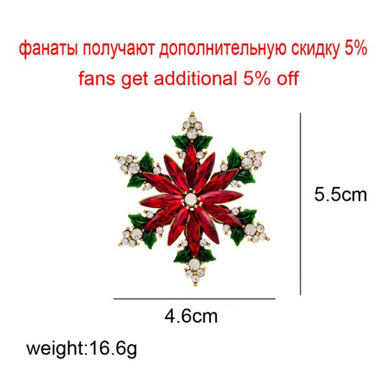 Glass Christmas Snowflake Brooch 8aac4f50 46c4 413b 96d2 d61520bc5952