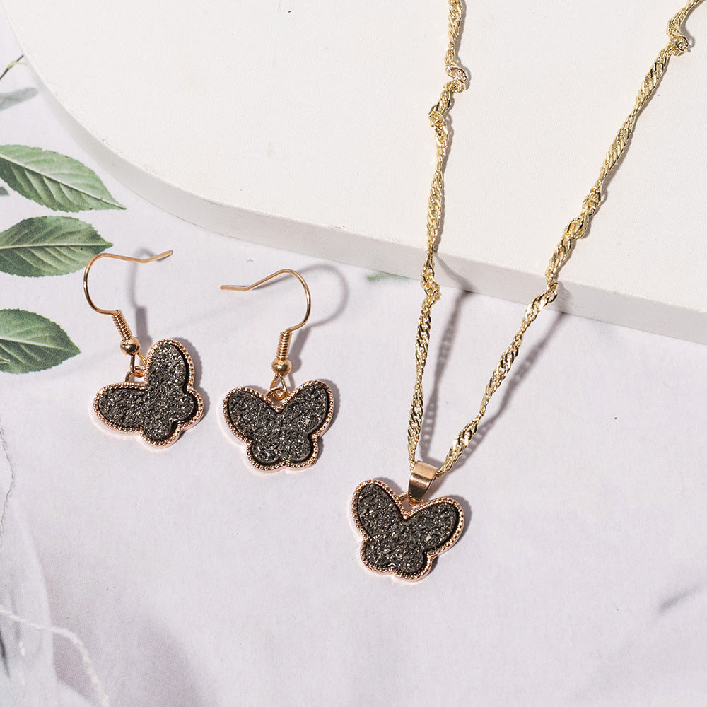 European And American Fashion Butterfly 2-piece Set Jewelry Wholesale 8aaf8acf 2c6e 4ee5 9521 0669f610610f