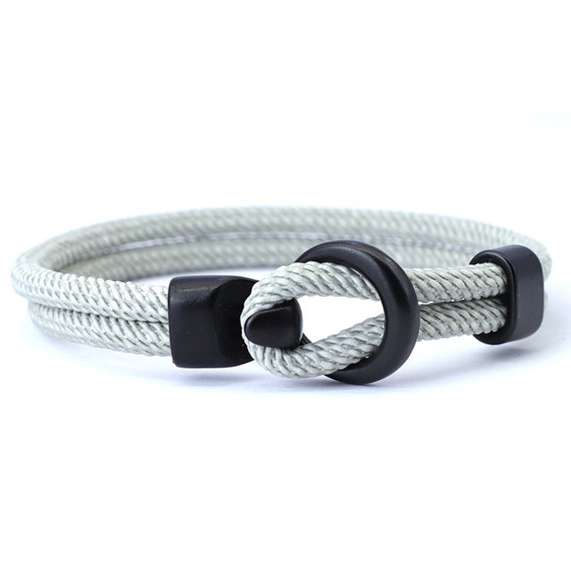 Fashion Rope Bracelet Men Double Layer Outdoor Camping 8af7f540 d878 420f a084 04d48485aa23