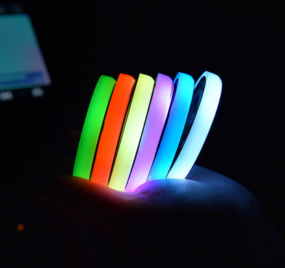 Colorful Cup Holder LED Light-up Coaster Solar & USB Charging Non-slip Coaster Ambient Light For Car Automatically 8af8a49f 3