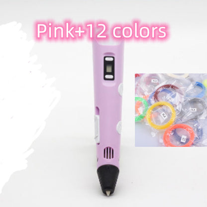 3D print pen 3D pen two generation graffiti 3D stereoscopic paintbrush children puzzle painting toys - 图片 21