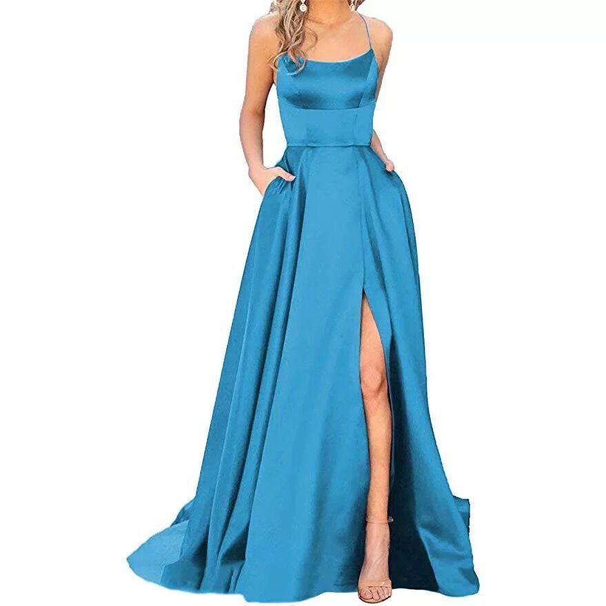 Solid Color Long Slimming And Shoulder Hollow Girlfriends Fashion Bridesmaid Party Dress 8b0cb1ca 2b2d 4b43 8ab9 f8045efa8f0f