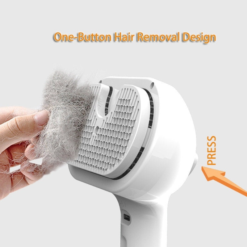 Pet Comb Self Cleaning Pets Hair Remover Brush For Dogs Grooming Tools Dematting Comb Built-in Mist Humidifier Pet Products 8