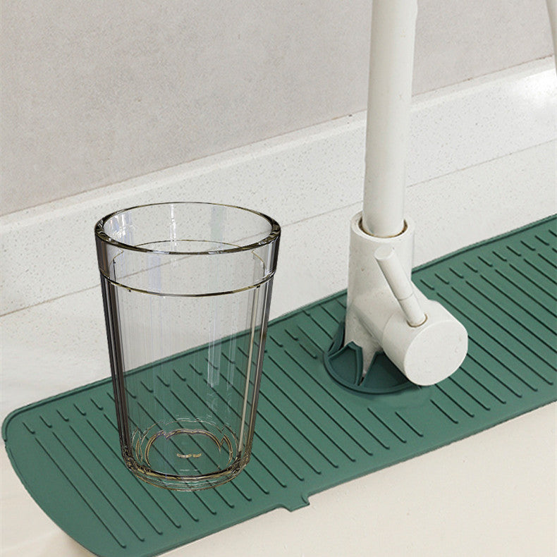 Silicone Draining Pad Wash Basin Kitchen Faucet Splash-proof Mat Multifunctional Sink Draining Table Splash-proof Water Artif