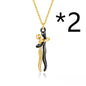 Hot Sale Affectionate Hug Necklace Couples Anniversary Valentine's Day  Gift Fashion Punk Street Style Pendant Necklace 8b36d