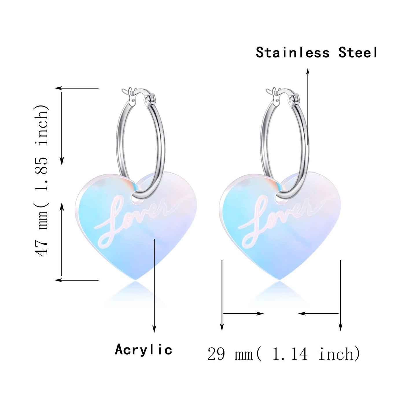 Colorful Laser Color-changing Acrylic Exaggerated Earrings 8b6491e7 9be2 4ed1 843b d2552567e0f8