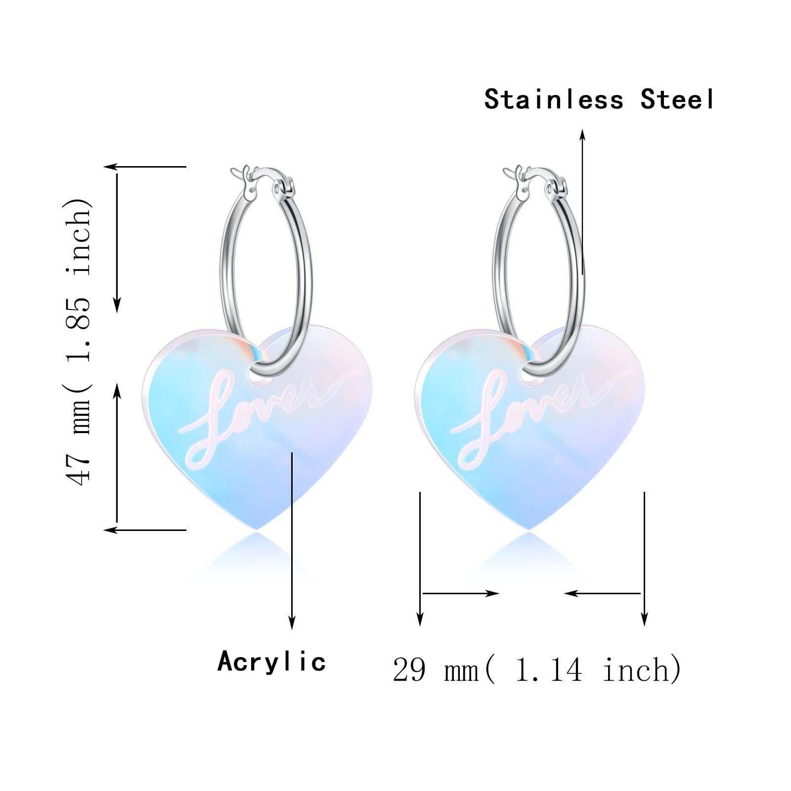 Colorful Laser Color-changing Acrylic Exaggerated Earrings 8b6491e7 9be2 4ed1 843b d2552567e0f8