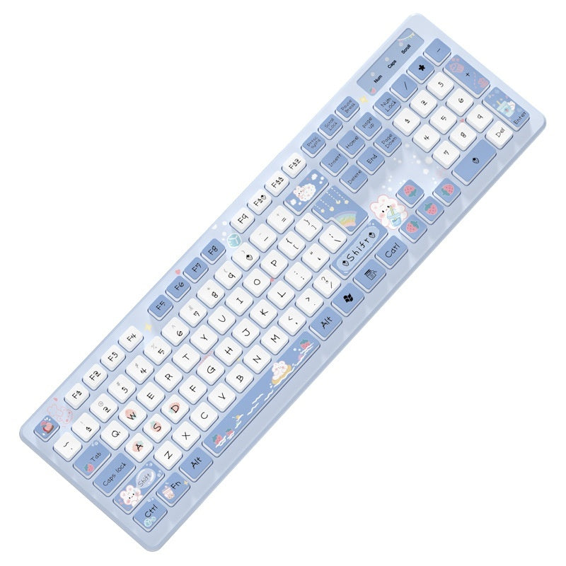 Milk Tea Rabbit Cute Chocolate Wired Keyboard - 图片 19