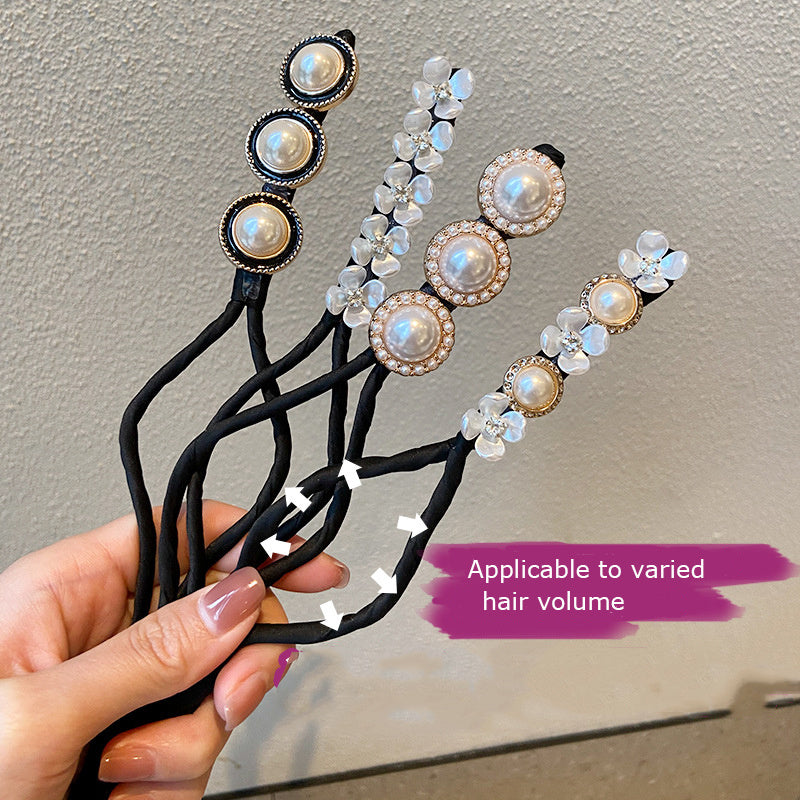 Simple Fluffy Bun Half Bun Hair Tie Elastic Lazy Flower Bud Hairpin Hair Accessories 8b988b83 fc54 477e 9de4 a4b22b15440e