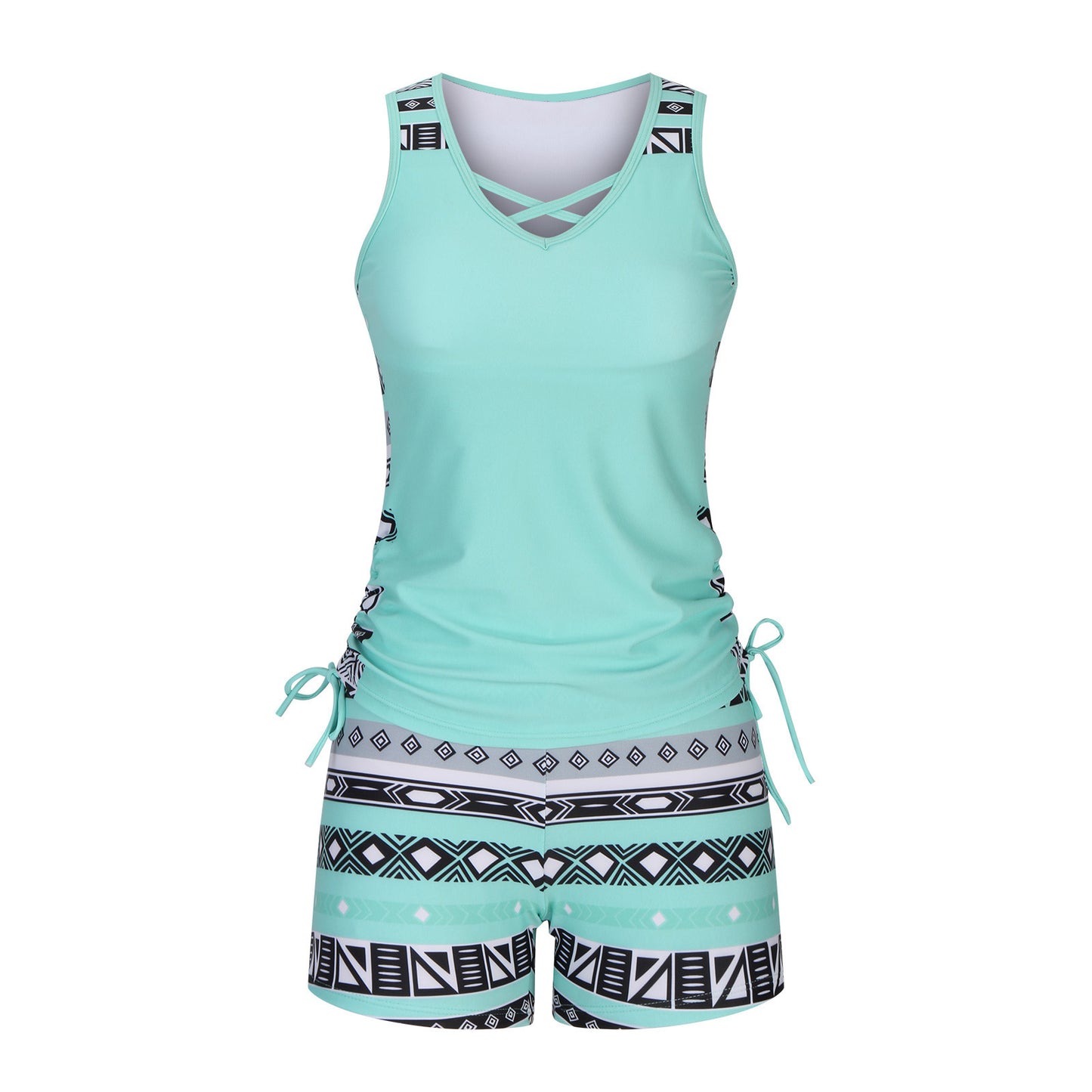 European And American Women's Seperated Swimwear High Waist Swimsuit Tied Top 8bab0e49 402a 4906 b997 8789f150242c
