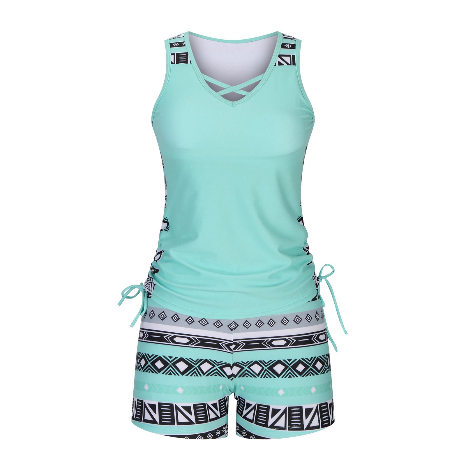 European And American Women's Seperated Swimwear High Waist Swimsuit Tied Top 8bab0e49 402a 4906 b997 8789f150242c