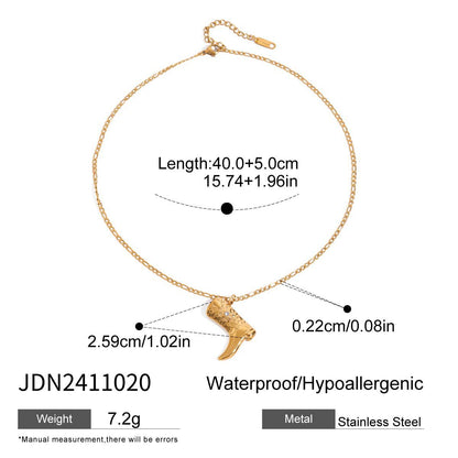 Makayla Gold Boot Pendant
