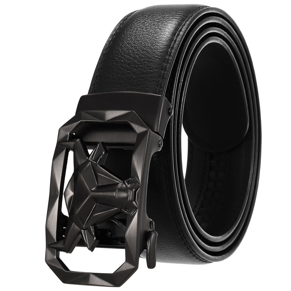 Fashion Men's Leather Belt Alloy Automatic Buckle 8bb95b6e d7b2 43b4 9ecf ebffbfa27c77