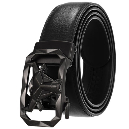 Fashion Men's Leather Belt Alloy Automatic Buckle 8bb95b6e d7b2 43b4 9ecf ebffbfa27c77