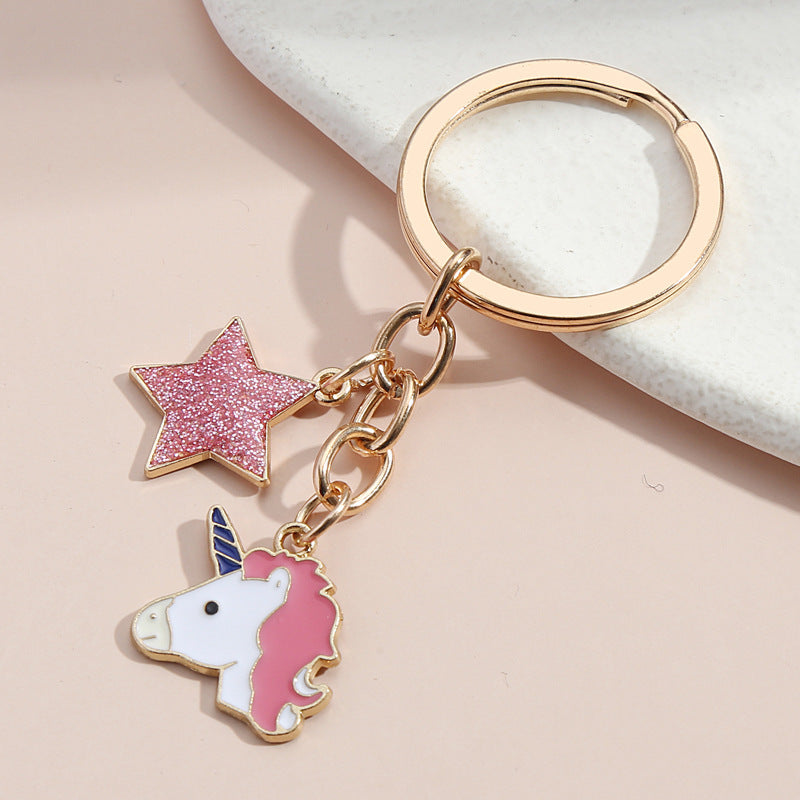 Hot Selling Dripping Oil Alloy Colorful Owl Ladybug Dark Flower Ghost Face Keychain Bag Ornaments 8bd8288f 9e32 41ea 8c64 b94
