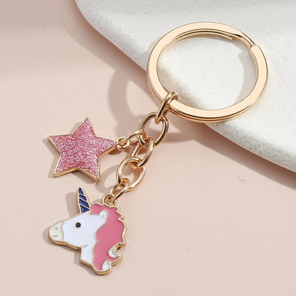 Hot Selling Dripping Oil Alloy Colorful Owl Ladybug Dark Flower Ghost Face Keychain Bag Ornaments 8bd8288f 9e32 41ea 8c64 b94