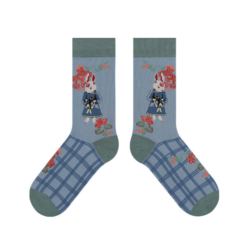 Cute Thickening Breathable Sweat Absorbing Women's Mid-calf Length Socks 8c36e2f9 cce9 4214 850d 17b06732733d 1c3c3963 9159 4