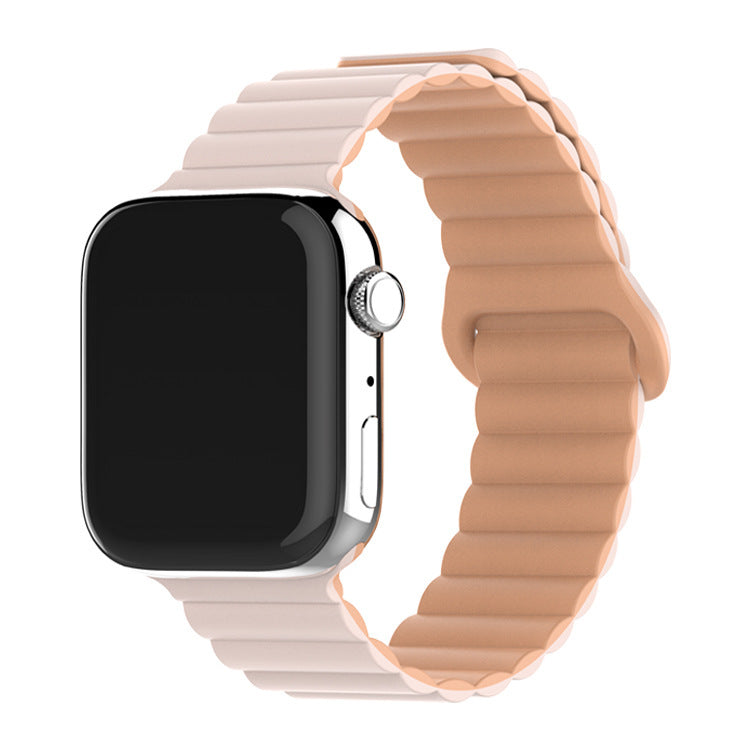 Two-color Silicone Magnetic Back Ring Buckle Watch Band 8c5e8cde 50ba 4864 90a6 334d5348cab3