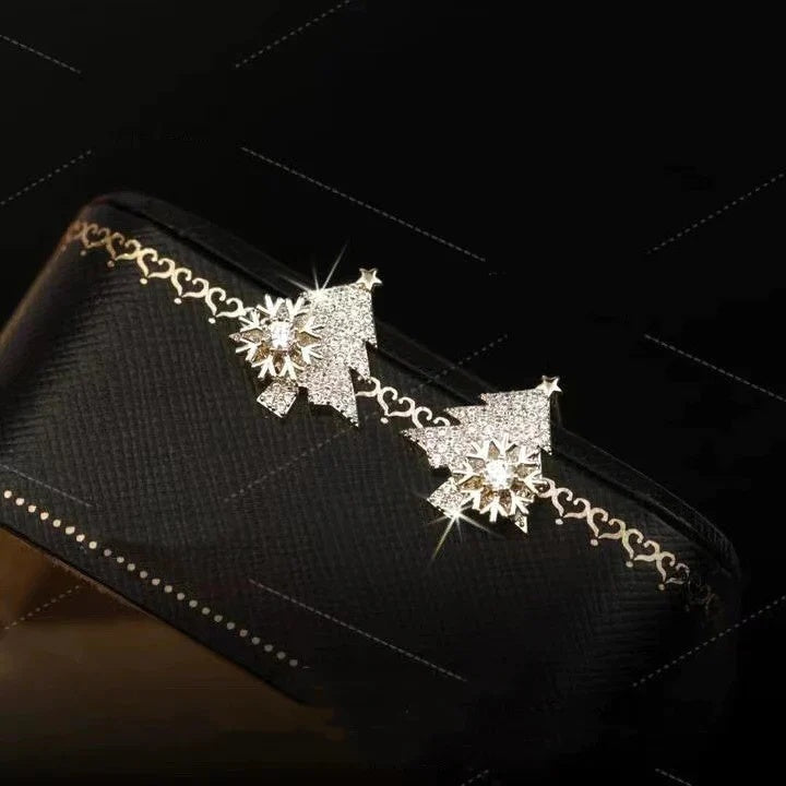 Hollow Out Christmas Tree Earrings With Diamonds 8c81f3bc cddd 4cdf 928a 334096aebc82