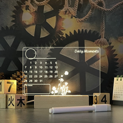 Solid Wood Base Luminous Acrylic Transparent Note 8c92a720 f124 4989 833a 9b46c026453c
