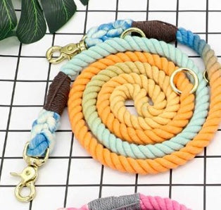Multi-color cotton pet long leash dog leash 8c9d9147 2912 46ed 8827 aec6d7d8b312