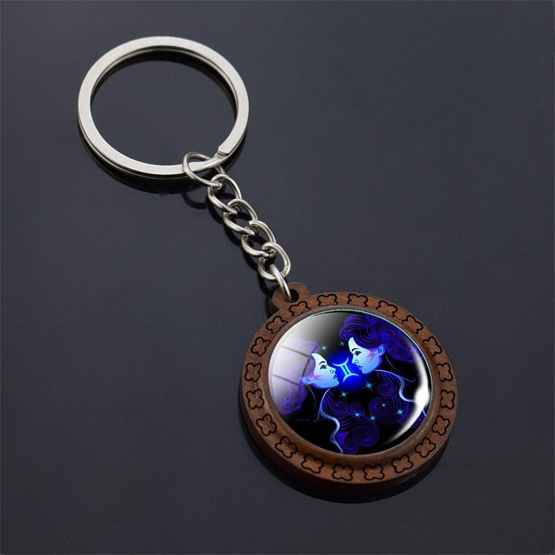 Constellation Keychain Wood Carved Time Gem Pendant 8ca50ad9 fffe 4299 a6a8 8167dc41c748