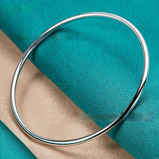 Silver Jewelry 3mm Smooth Circle Bracelet 8caeb359 2ffb 4821 a84c aeee1c5ef371 fine