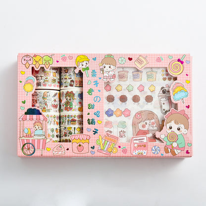 Girl Series 1010 Tape Stickers Gift Set Cute Hand Account DIY Materials 8cc1ea8c afa4 4e2a a159 264ea6daf521
