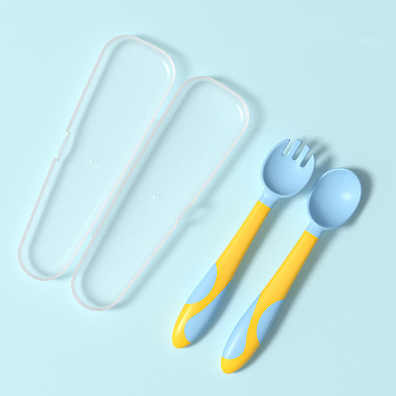 Baby Training Fork Spoon Twist Spoon Children's Tableware Set 8ccde1fb cdab 4838 8b6d ba198ed85b7c