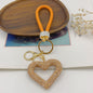Polymer Clay Leather Rope Hollow Heart Keychain Cute High-end Bags Pendant Finished DIY Creative Small Pendant Wholesale 8cd8
