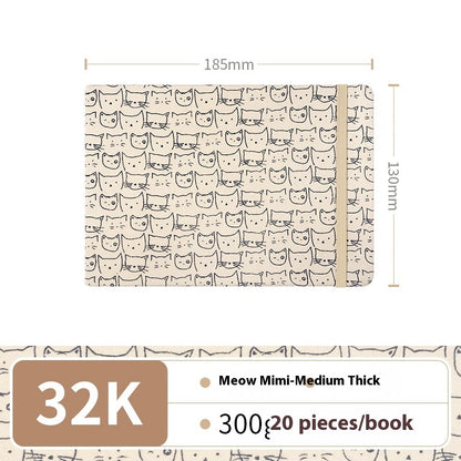 Feiluniao Watercolor Notebook Fabric Handmade Mini Portable Portable Character Sketch Hand Painted Graffiti Drawing Book - 图片 27