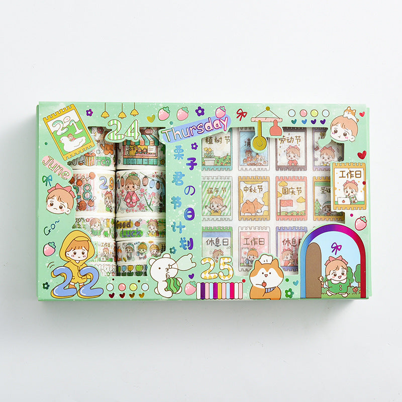 Girl Series 1010 Tape Stickers Gift Set Cute Hand Account DIY Materials 8d0c82ff bb84 4fcd b339 b41d62140282