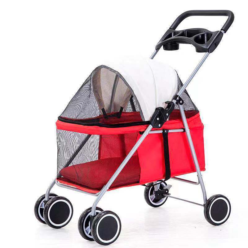 Pet Stroller Lightweight Folding Pet Cat Dog Rabbit Easy Installation Trolley 8d12b97c 0163 4ec9 8186 6ced4f65b293