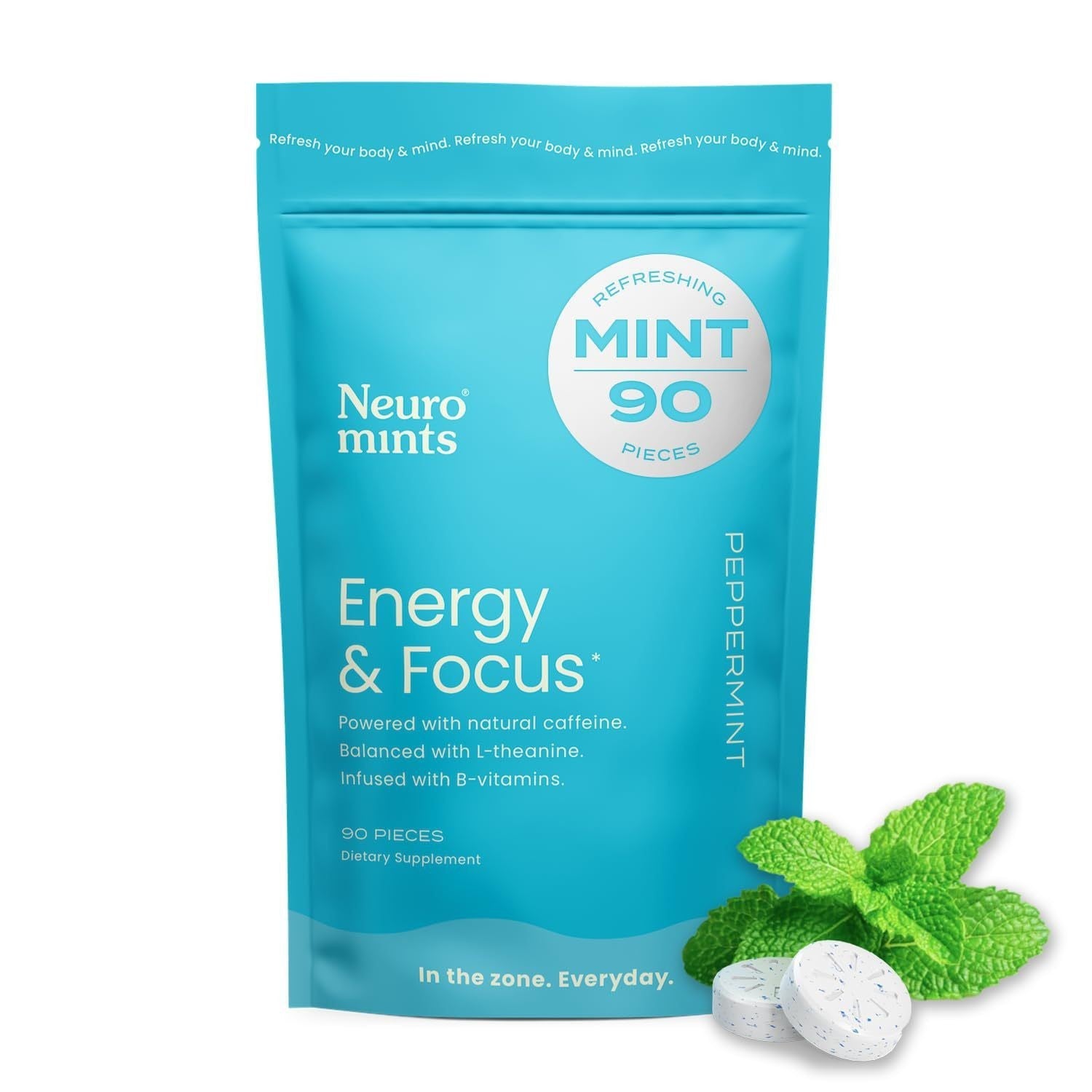 NeuroGum Energy Caffeine Mins, Caffeine Mint Supplement-90 Pieces 8d201dd4 3d35 47a4 97ec e6b73444f781