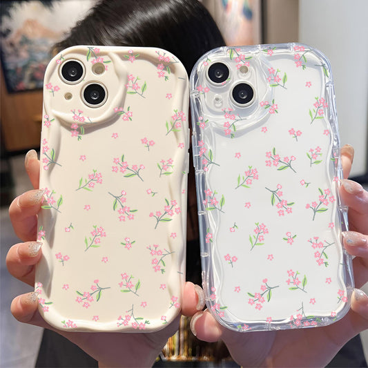 Fashion Brand Cream Pattern Transparent Case 15 Phone CaseFlowers 8d2037fa 613f 4ac5 a524 6bd93635211d