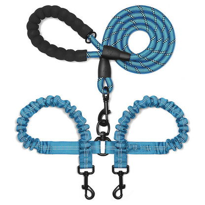 Polyester Pet Reflective One Drag Two Traction Rope 8d2d3c20 99e7 4147 9839 4858e19cecad