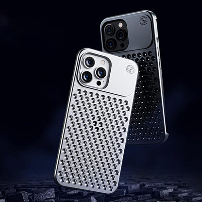 Aluminum Alloy Phone Case For 14 13 Pro Max Plus Hollow Heat Dissipation Anti-fall Full Body Shockproof Phone Cove 8d2fa031 0