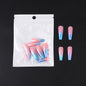 Girl's 24-piece Bagged Long Ballet Nail Dazzling Aurora Two-tone Gradient Wear Nail Polish Fake Nail Tip 8d921844 2d02 4fd0 a