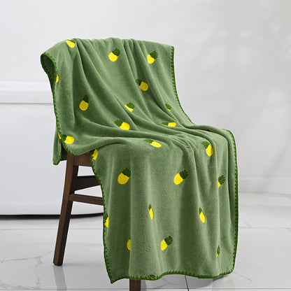 Pineapple Avocado Covers Towels Coral Velvet Soft Absorbent Couple 8da860e1 62c7 4dc3 8fa6 681ea3552953