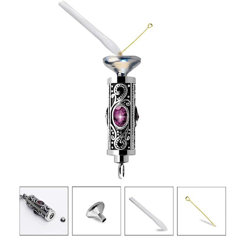 Stainless Steel Birthstone Cinerary Casket Openable Pendant Necklace 8dac08b1 5e29 442a a350 b767fe70c81f