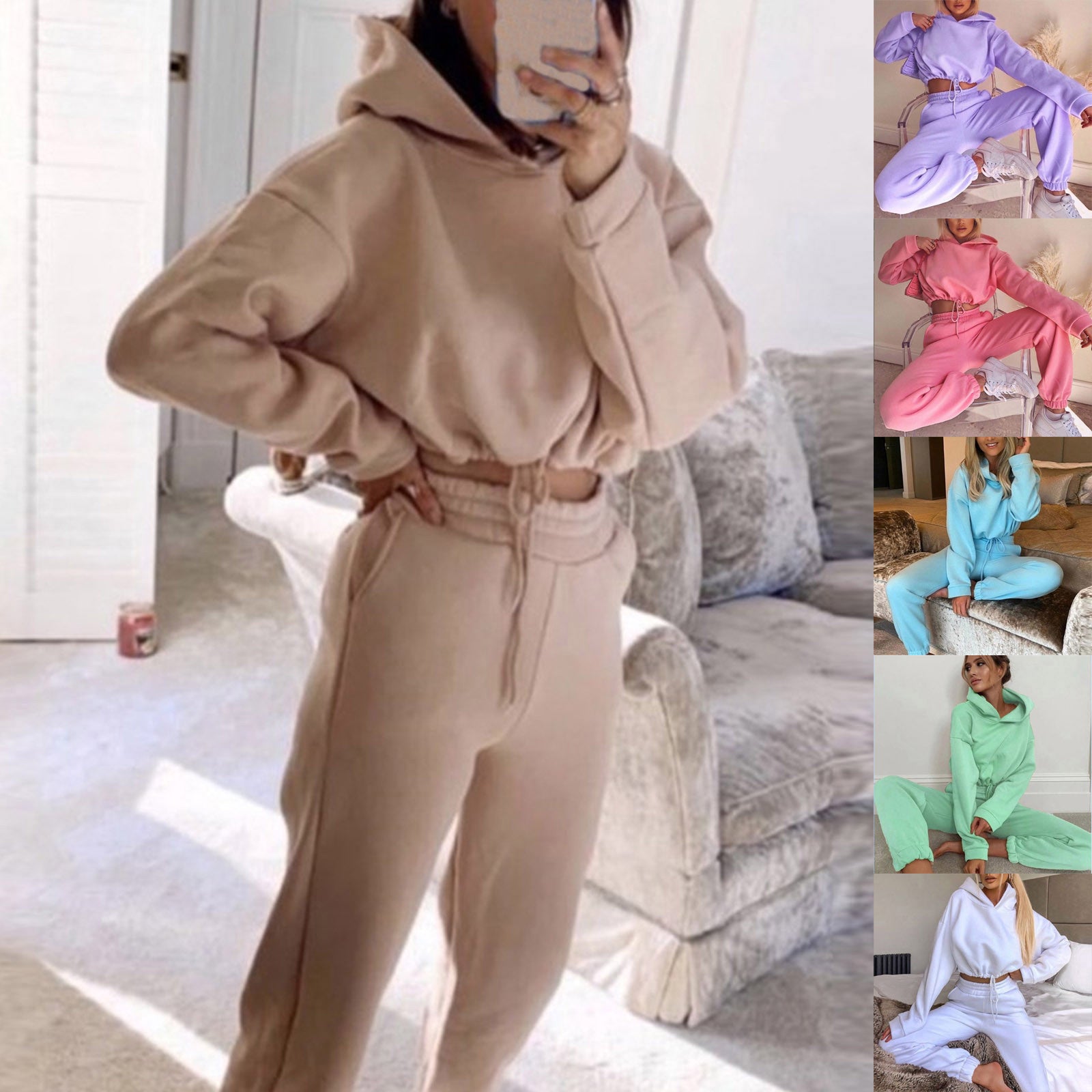 Jogging Suits For Women 2 Piece Sweatsuits Tracksuits Sexy Long Sleeve HoodieCasual Fitness Sportswear 8db74d6a fce2 48b4 933