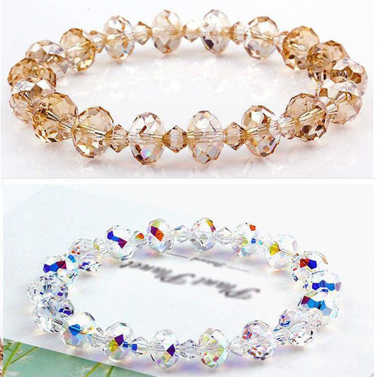 Women's Korean Simple Personalized Crystal Bracelet Elastic Bracelet 8de3567a b682 4279 984c 3dd072f57334