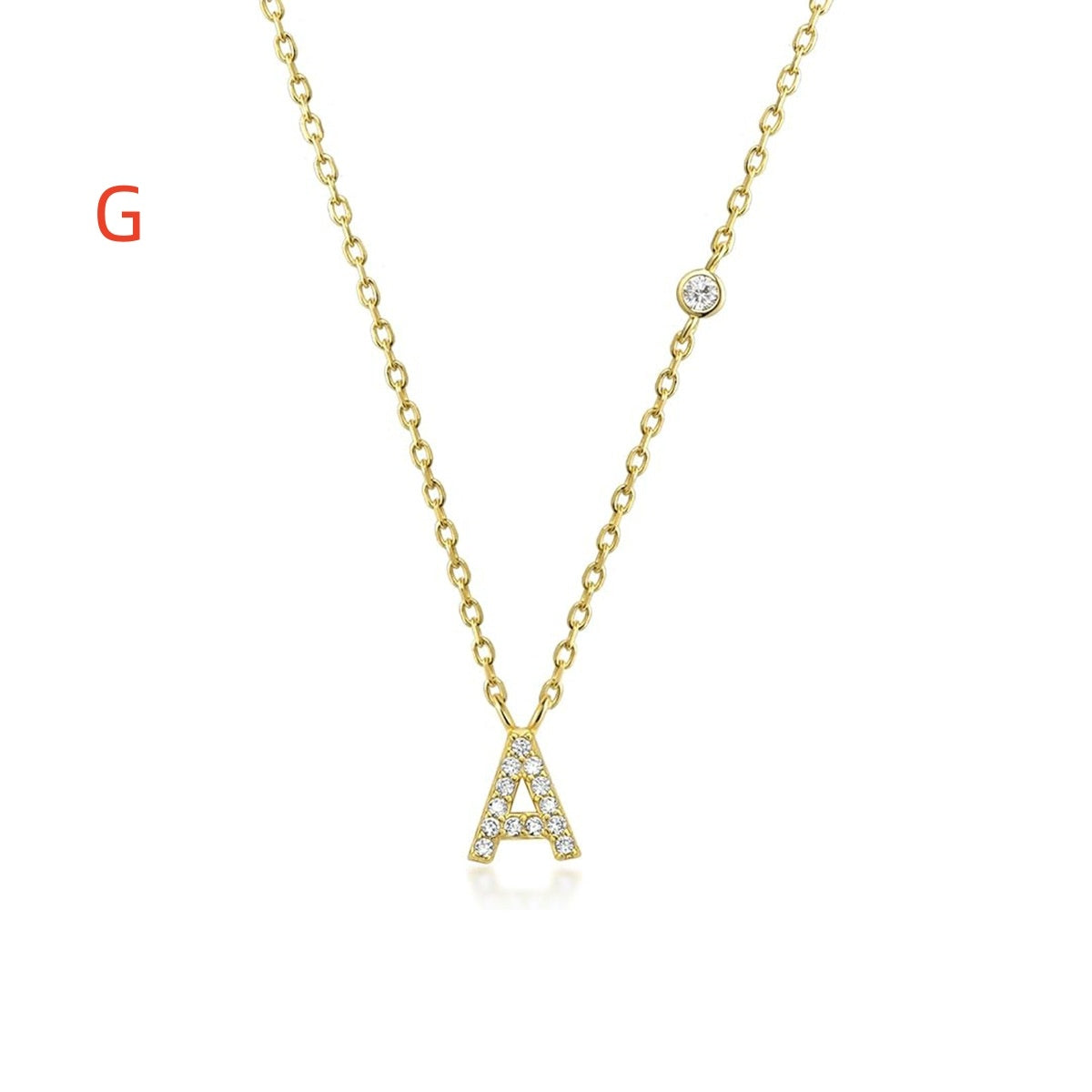 Fashion Jewelry Luxury Gold Color A-Z 26 Letters Necklace CZ Pendant For Women Cute Initials Name Necklace Fashion Party Wedd