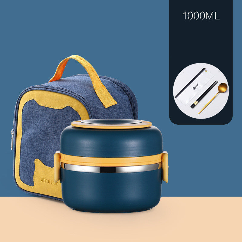 304 Stainless Steel Insulated Barrel Multi-layer Lunch Box - HD Wireless Product #4