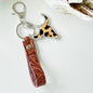 Fashion Red Brown Leather Keychain 8e23f7c3 6b2a 4bb8 93af a141c8a82253