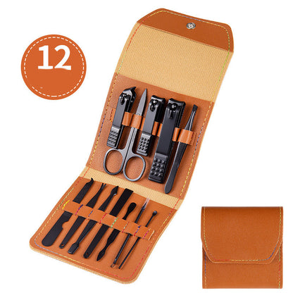 Professional Scissors Nail Clippers Set Ear Spoon Dead Skin Pliers Nail Cutting Pliers Pedicure Knife Nail Groove Trimmers 8e