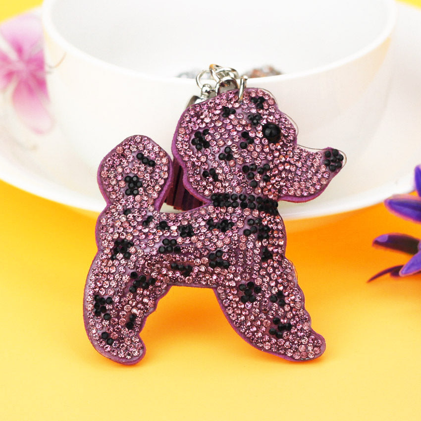Women's Fashion Flannel Tassel Two-tone Dog Keychain 8e2dc14c 9e06 47f1 a21e 85b085515261