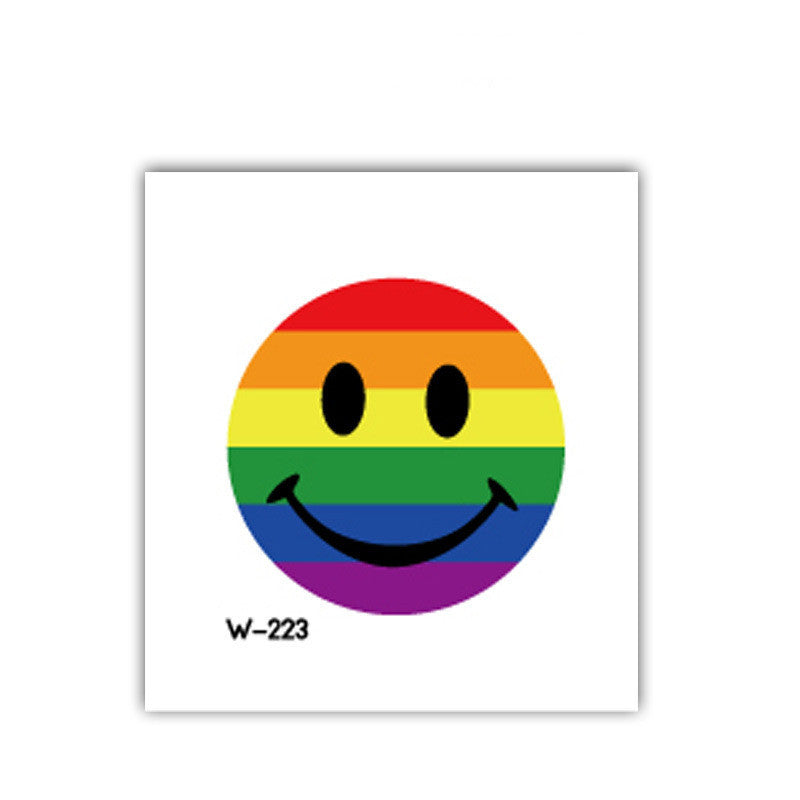 Face Stick Rainbow Geometric Flower Arm Tattoo Sticker 8e4d738b 6055 4520 b988 ab58a86baf74