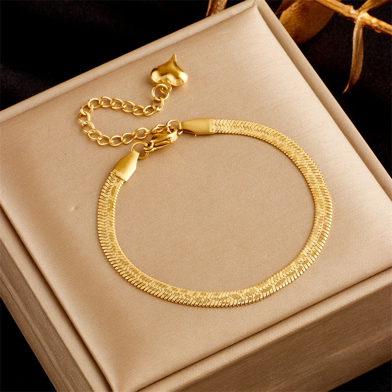 Stainless Steel Gold Plated Punk Fashion Double Layer Bracelet For Women Girl Snake Chain Party Luxury Jewelry 8e6a390d 5869 
